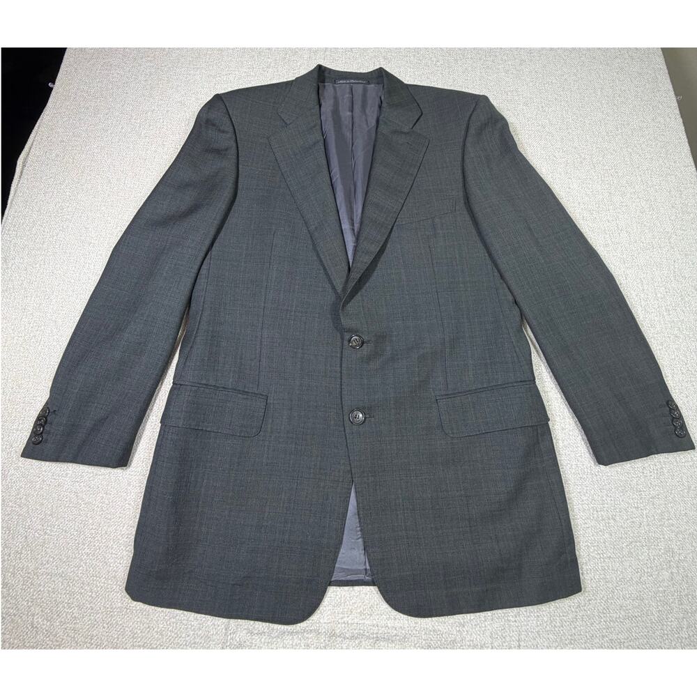 Ermenegildo Zegna Men 40R Gray 100% Wool 2 Button Blazer Sport Coat Business